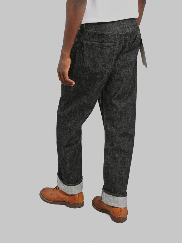 Fullcount 0105BK 13.7oz Wide Straight Black Jeans - Redcast Heritage Co.