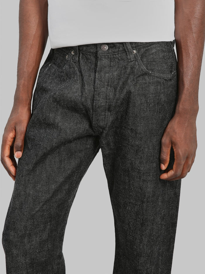 Fullcount 0105BK 13.7oz Wide Straight Black Jeans - Redcast Heritage Co.