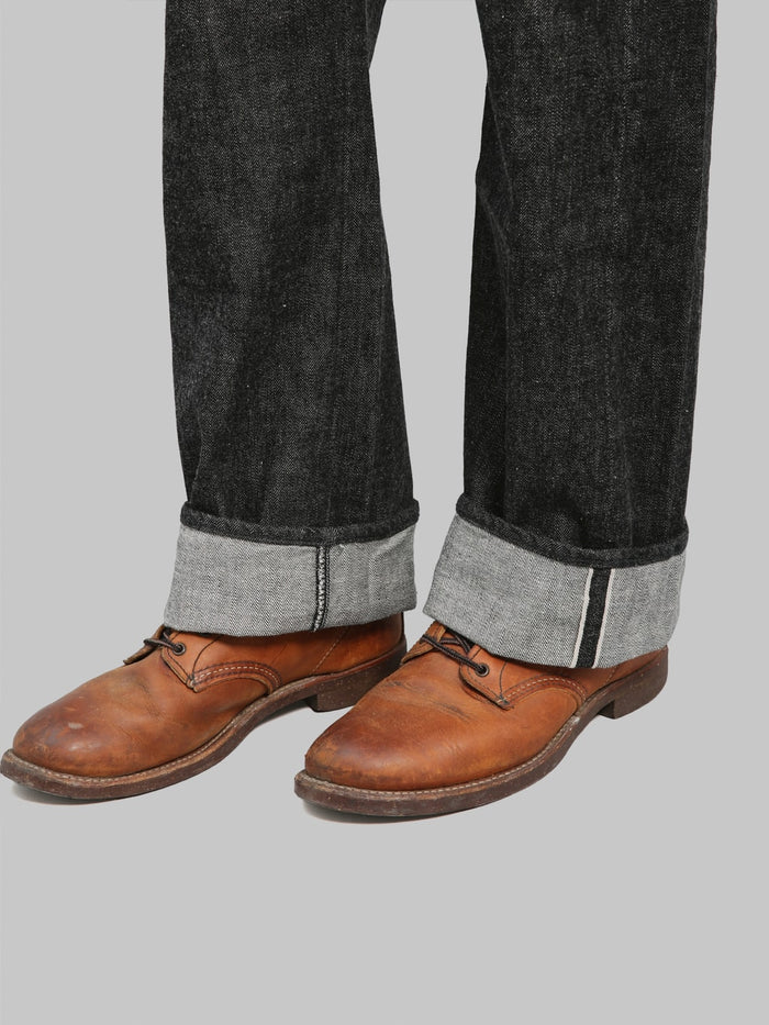 Fullcount 0105BK 13.7oz Wide Straight Black Jeans - Redcast Heritage Co.