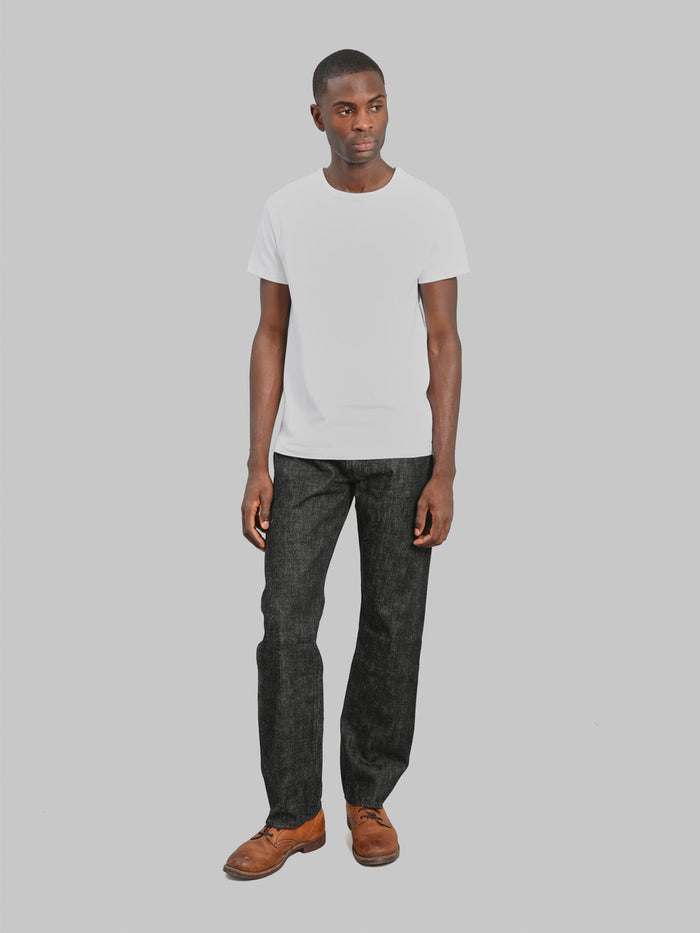 Fullcount 1101BK  Regular Straight Black Jeans styled