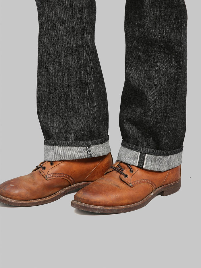 Fullcount 1101BK  Regular Straight Black Jeans selvedge