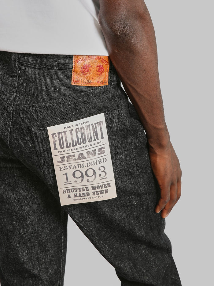 Fullcount 1101BK  Regular Straight Black Jeans pocket flasher