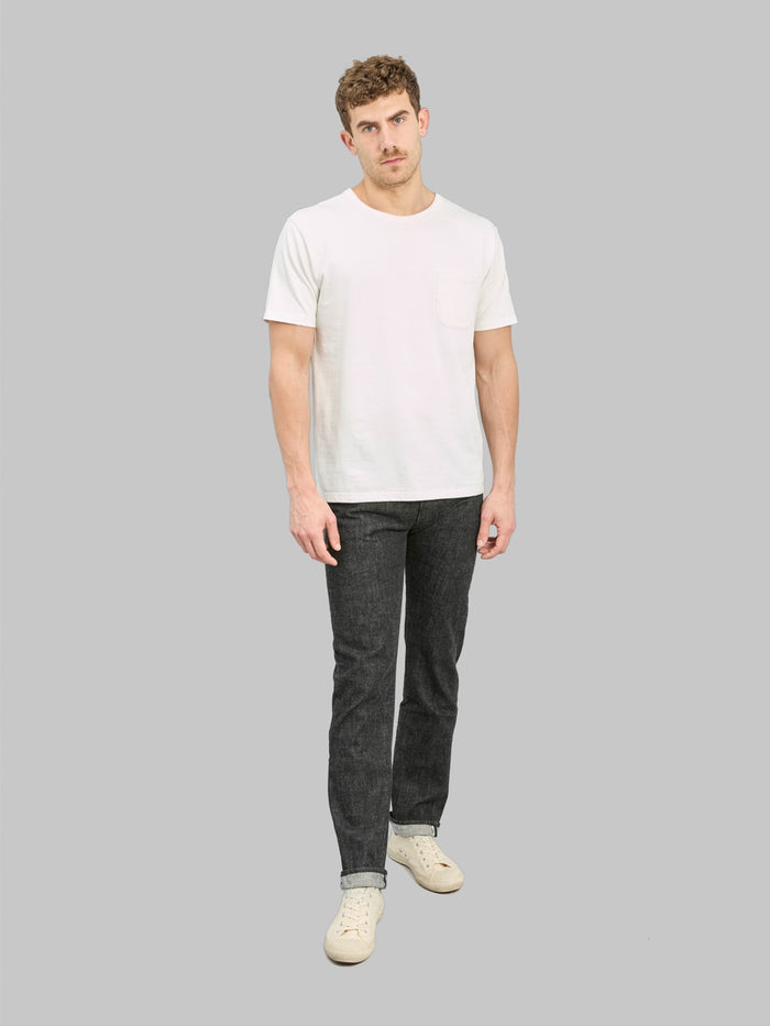 Fullcount 1108BK Slim Straight Black Jeans front fit