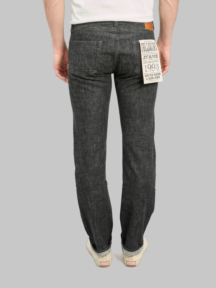 Fullcount 1108BK Slim Straight Black Jeans back look