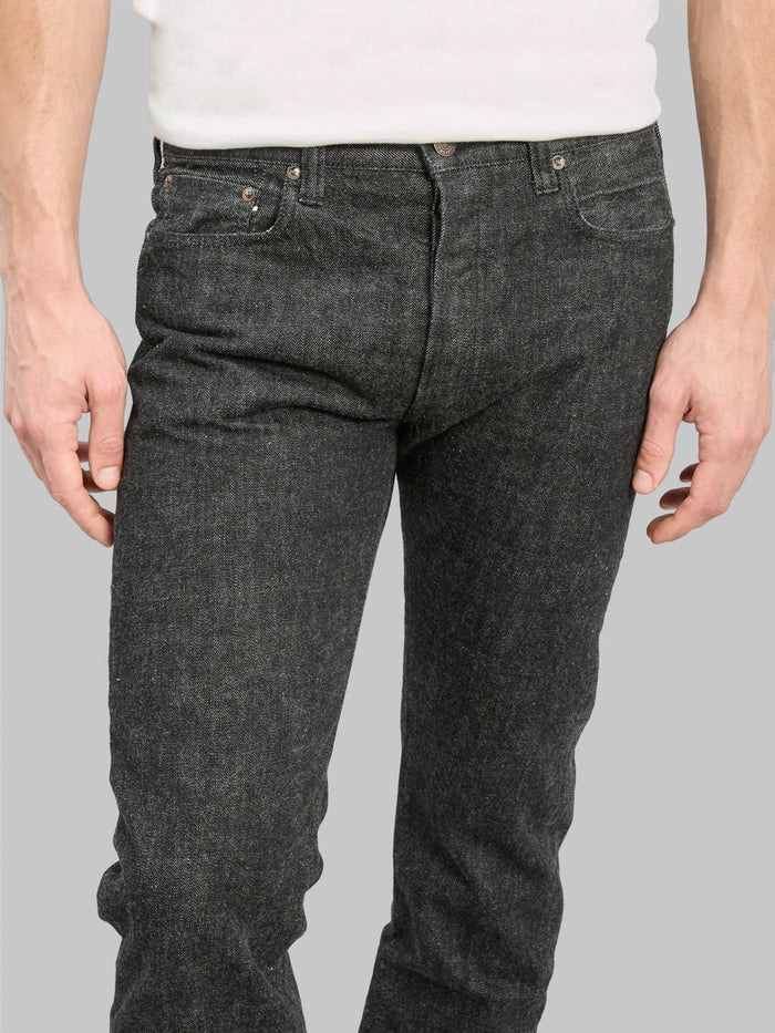 Fullcount 1108BK Slim Straight Black Jeans waist