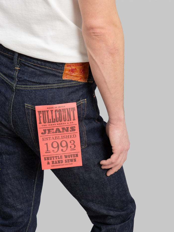 Fullcount 1110W Tapered selvedge denim Jeans back pocket