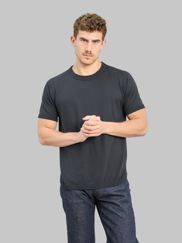 Fullcount 5222 Flat Seam Heavyweight TShirt Black front look