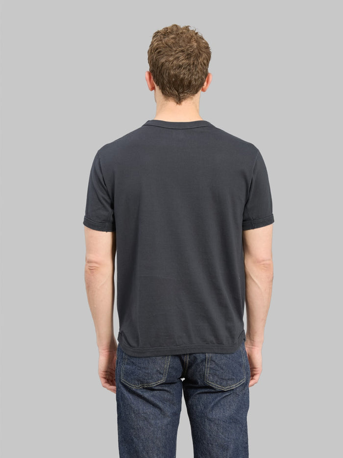Fullcount 5222 Flat Seam Heavyweight TShirt Black back look