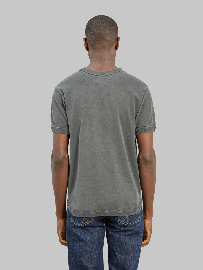 Fullcount 5222 Flat Seam Heavyweight TShirt Ink Black back