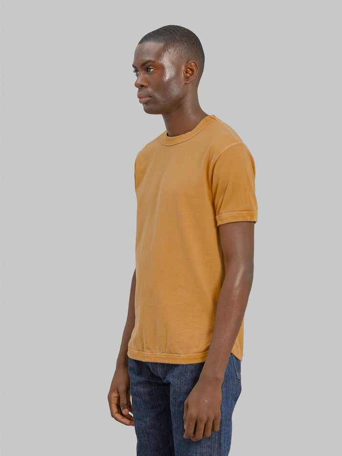 Fullcount 5222 Flat Seam Heavyweight TShirt Saffron side look