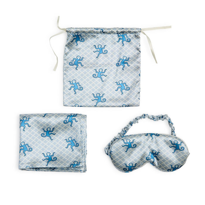 Funky Monkey Pillowcase and Eye Mask Set