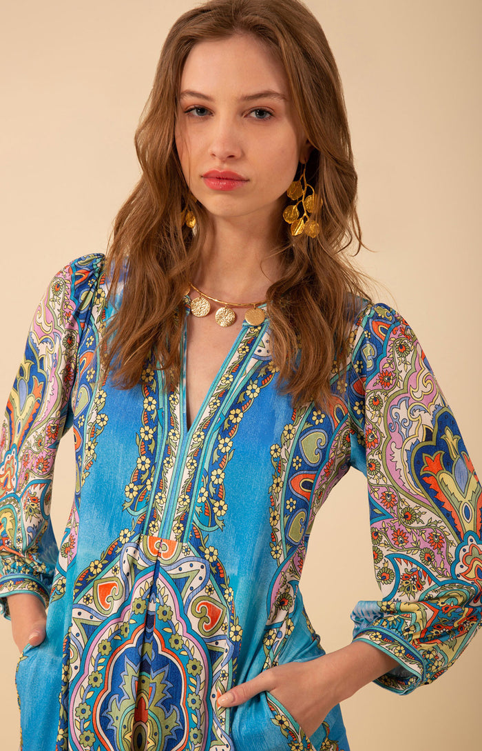 Gabriella Jersey Midi Dress, color_teal