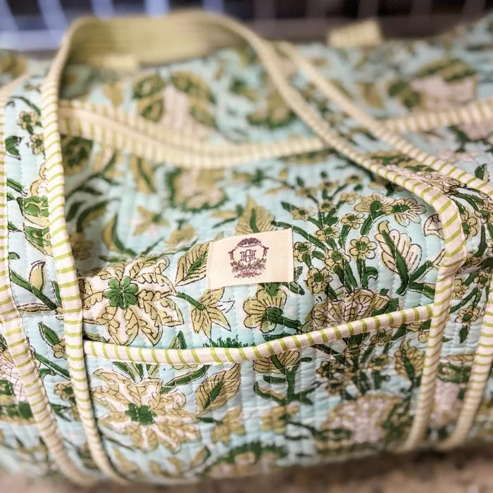 Georgia Vines Large Quilted Duffel Bag