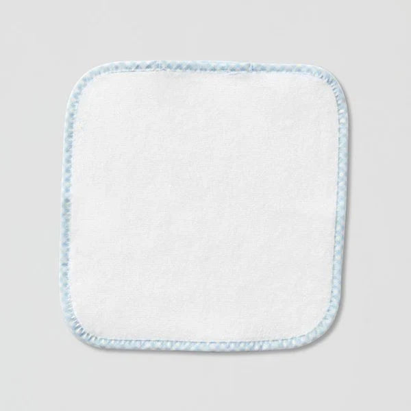 Weezie Gingham Baby Washcloths | Light Blue - Set of 2