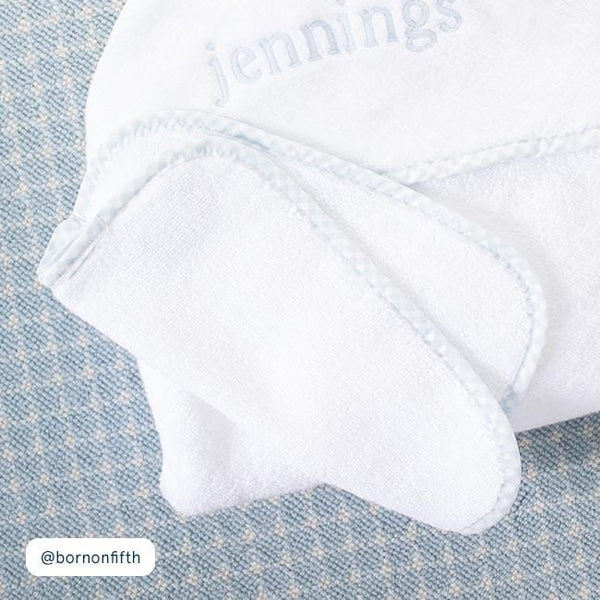 Gingham Baby Washcloths | Light Blue - Set of 2