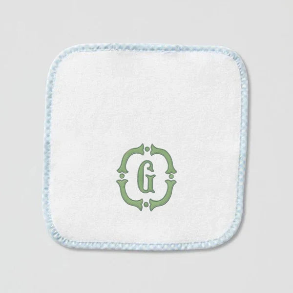 Gingham Baby Washcloths | Light Blue - Set of 2