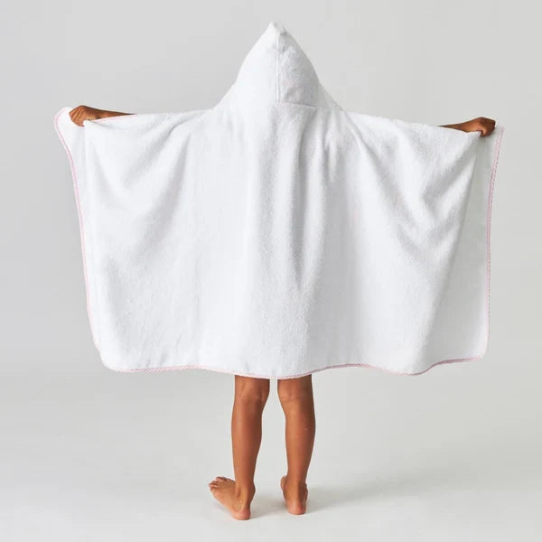 Gingham Hooded Kids Towel | Light Pink