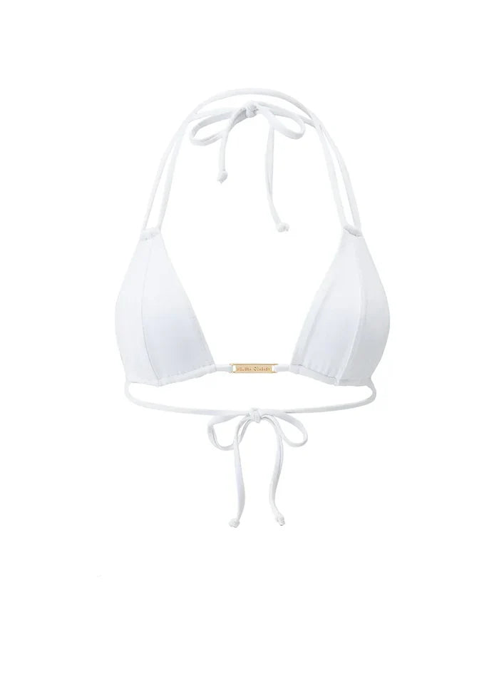 Swimwear Melissa Odabash Girona Triangle Bikini Top White Apoella