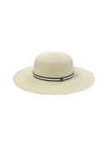 Hats Borsalino Giselle Panama Hat Natural Ribbon Black Striped 57 / White Apoella