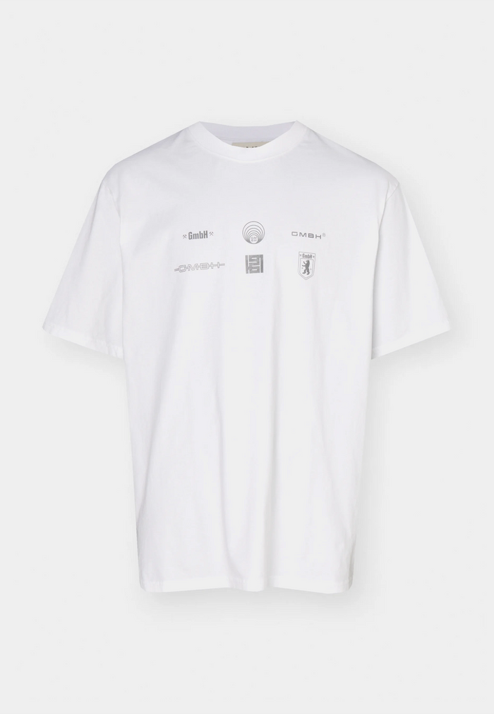GmbH T-Shirt With Gmbh Multiple Logo Print White