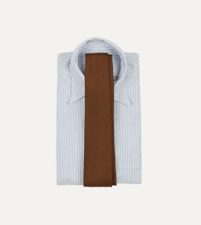 Gold Fine Woven Grenadine Silk Hand Rolled Tie