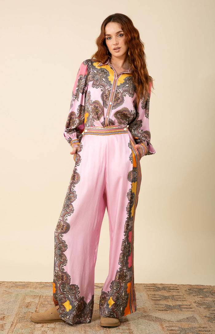 Gracelyn Twill Pants, color_pink