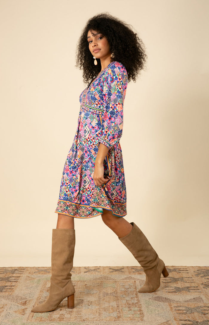 Gracelynn Jersey Dress Long, color_periwinkle
