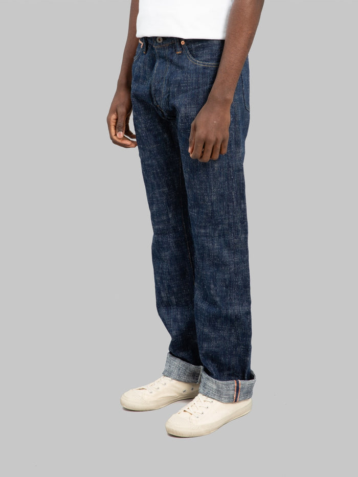 graph zero 24k8 15oz kase dyed green indigo slim straight side fit