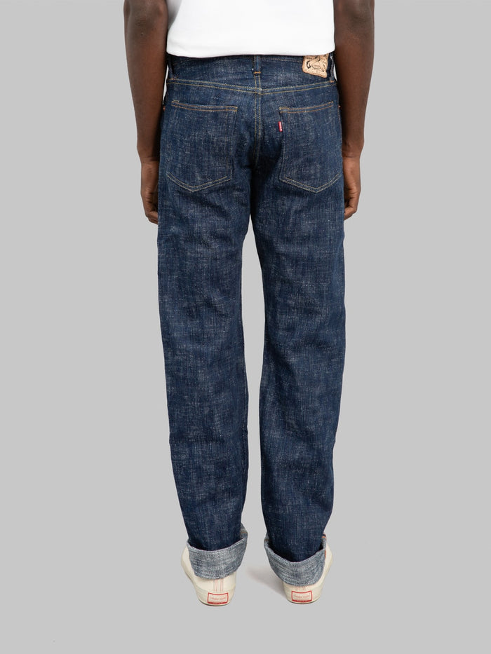 graph zero 24k8 15oz kase dyed green indigo slim straight  back fit