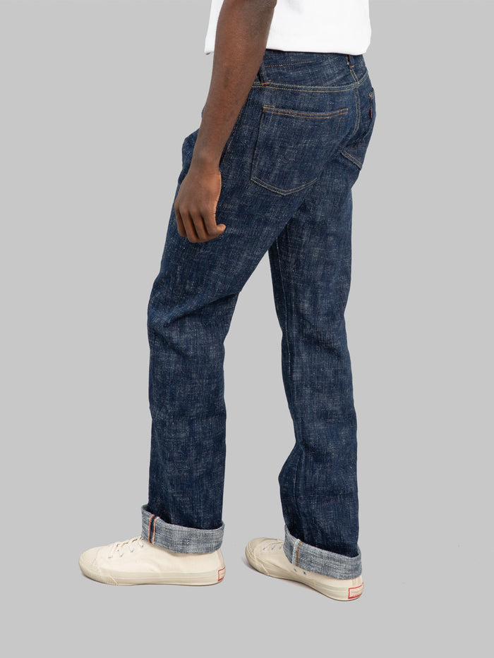 graph zero 24k8 15oz kase dyed green indigo slim straight fitting
