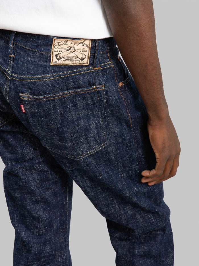 graph zero 24k7 15oz kase dyed indigo selvedge jeans back pocket