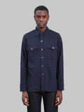 Graph Zero Officer Indigo Plaid Long Sleeve Shirt front look