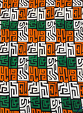 Green Hollandais Print Fabric