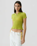 Guest in Residence - Smocked Shrunken Polo Evoo Butter - Kalifornia Jean Bar