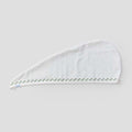 Hair Towel | Green Embroidered Wave
