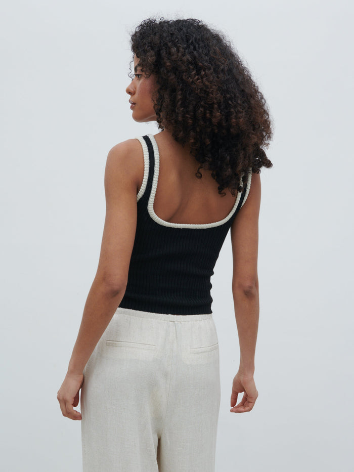 Hartley Knit Top - Black Contrast