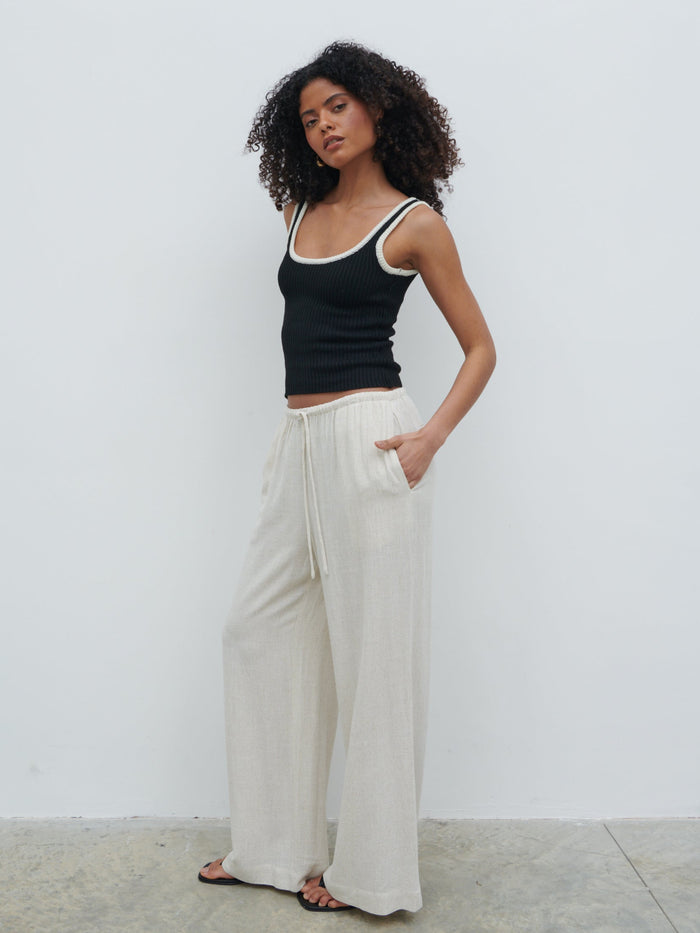 Hartley Knit Top - Black Contrast