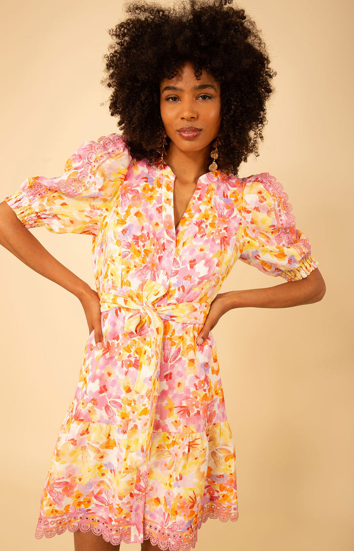 Hayden Linen Dress, color_pink