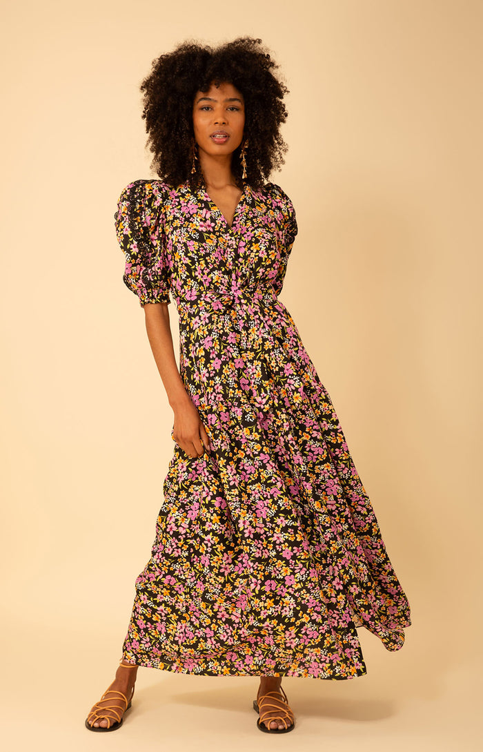 Hayden Linen Maxi Dress, color_black