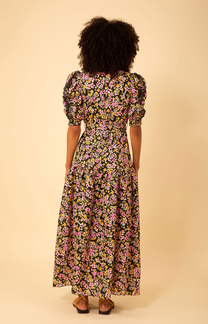 Hayden Linen Maxi Dress, color_black