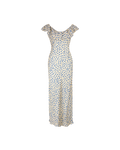 HAZEL RUFFLE DRESS BLUE SCATTER HEARTS