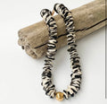 Virtue Jewelry Heishi Bone Necklace Black and White