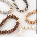 Virtue Jewelry Heishi Bone Necklace Brown