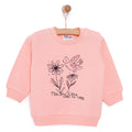 HelloBaby Baby Girl Flower Printed Sweatshirt - Pink - ebebek - Black Friday