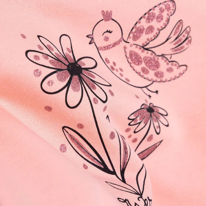 HelloBaby Baby Girl Flower Printed Sweatshirt - Pink - ebebek - Black Friday