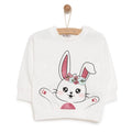 HelloBaby Baby Girl Rabbit Printed Sweatshirt - Ecru - ebebek - Black Friday