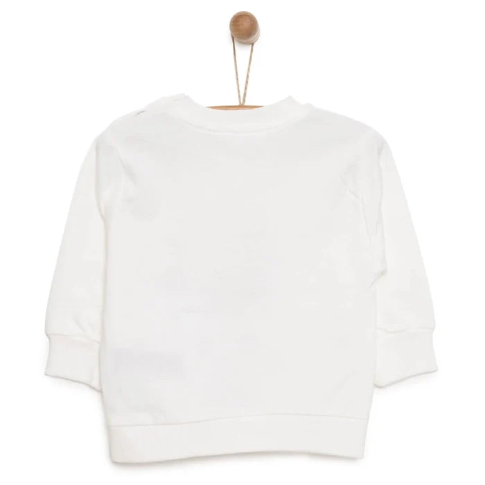 HelloBaby Baby Girl Rabbit Printed Sweatshirt - Ecru - ebebek - Black Friday