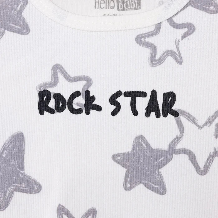 HelloBaby Boy Long Sleeve Pyjamas Set - Ecru Ecru - ebebek