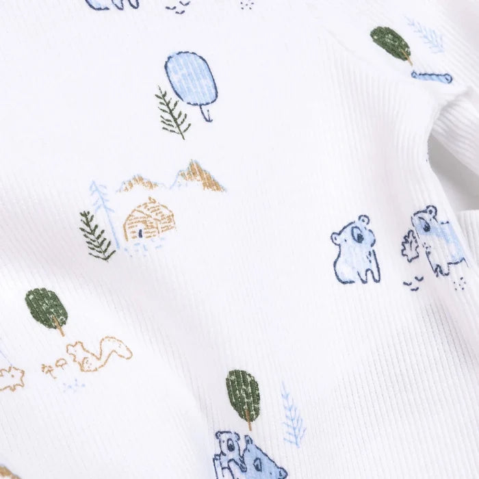HelloBaby Boy Long Sleeve Pyjamas Set - Ecru Ecru - ebebek