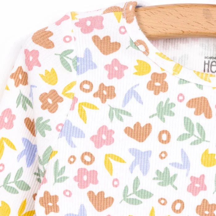 HelloBaby Girl Long Sleeve Pyjamas Set - Ecru Ecru - ebebek
